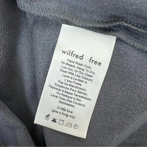 Aritzia Wilfred Free Grey Faux Suede V Neck Shift Dress M - Picture 5 of 7